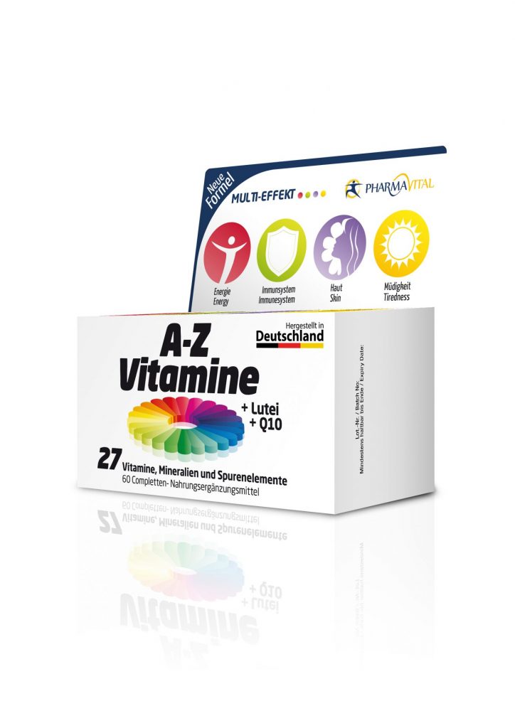 PHARMAVITAL A-Z VITAMINE + LUTEI + Q10 60 TABS